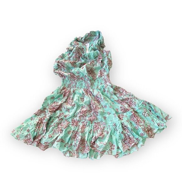 NWT  Poupette St Barth Triny Floral Mini dress, Size XS, Aqua Grenade - Picture 14 of 16